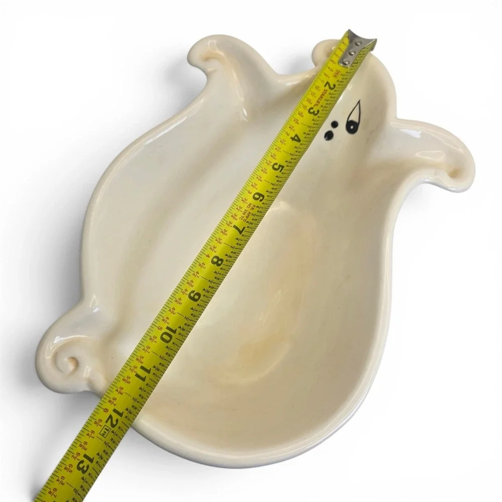Johanna Parker Large Ghost Nesting Bowl Halloween Transpac Ceramic Serving Bowl